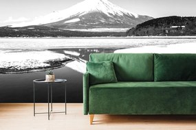 Carta da parati – Monte Fuji giapponese in bianco e nero