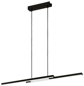 Lampadario Contemporaneo Fraioli-Z Alluminio Nero 2 Luci Led 17W 4800Lm