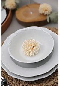 Servizio da tavola 18 pezzi, porcellana bianca