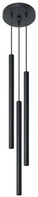 Lampadario in Acciaio a Sospensione 3xG9 PASTELO 3P Nero da interno