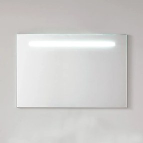 Specchio con illuminazione integrata bagno rettangolare Eklettica L 105 x H 70 x P 2 cm grigio / argento