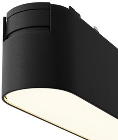 Base Di Illuminazione Per Binario Moderno Basic Alluminio Nero Led Luce Calda 6W