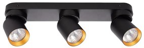 Faretto ANDY 3xGU10/8W/230V nero/oro