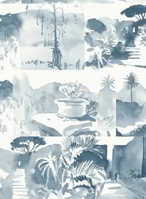 Paint & Paper Library Carta da parati panoramica Abbey Gardens - Blue Blood