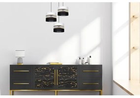 Lampadario a sospensione con filo CORAL 3xE27/60W/230V bianco e nero