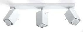 Plafoniera da Soffitto in Acciaio 3xGU10 MERIDA 3 Bianca Orientabile