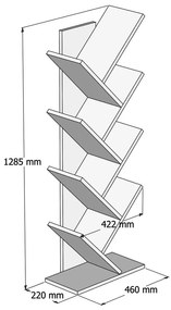 Scaffale bianco 46x128,5 cm Hitit - Kalune Design