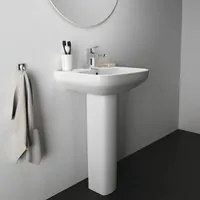 Lavabo Ideal Standard 55 cm con colonna in ceramica lucida I.Life A