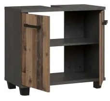 Mobile da bagno VENOM antracite/marrone