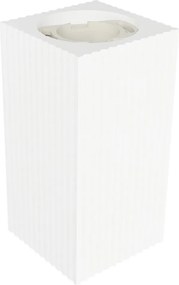 Plafoniera Quadrata 70x70mm h140mm GU10 in Gesso Rigato