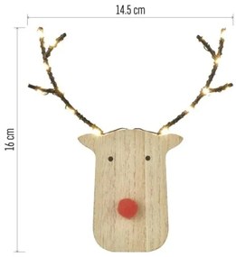 Decorazione natalizia LED 8xLED/2xAAA renna