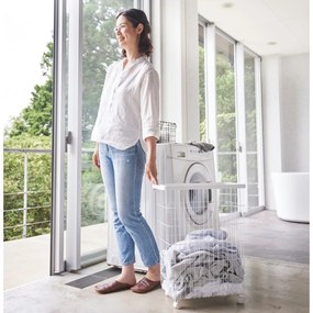 Cesto portabiancheria in metallo bianco 55 l Tower - YAMAZAKI