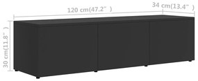 Mobile Porta TV Grigio 120x34x30 cm in Legno Multistrato