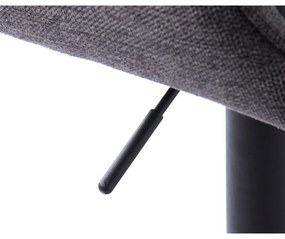 Sgabello da bar grigio scuro con altezza regolabile Nolan - Unique Furniture