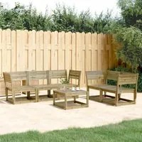 Set Divani da Giardino 5 pz in Legno Impregnato di Pino 3216999