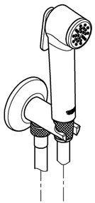 GROHE 26358000 - Set da parete TEMPESTA-F con doccetta bidet manuale, 1000 mm, cromato