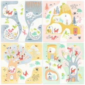 Set creativo con timbri – Animali sull'albero