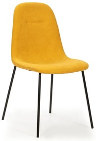 Set di sedie da pranzo gialle 4 pz Renne - Marckeric