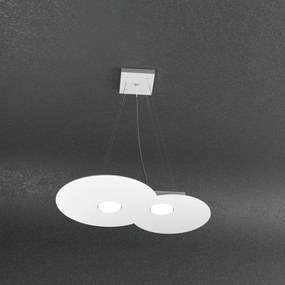 Sospensione Moderna Cloud Metallo Bianco 2 Luci Gx53