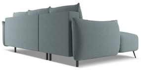 Divano angolare azzurro (con penisola a sinistra) Malie – Makamii