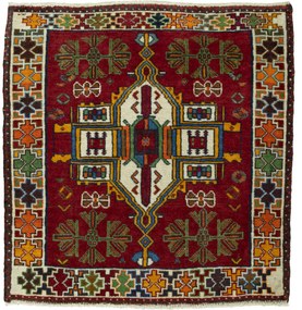 Shiraz Tappeto persiano 70 x 70 Rosso (Iran) Annodato A Mano