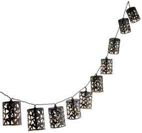 Catena LED solare 10xE12/3,65m IP44 bianco caldo