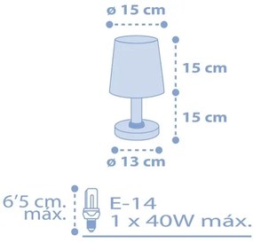 Dalber 82211T - Lampada per bambini STAR LIGHT 1xE14/40W/230V blu