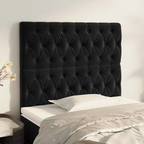 Testiere 2 Pz Nero 100 X 7 X 78/88 Cm İn Velluto /