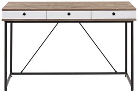 Set di mobili da ufficio legno chiaro e nero FOSTER/HINTON Beliani