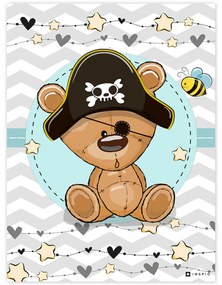 Quadro dell'orsetto pirata per la camera dei bambini | Inspio
