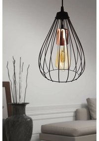 Lampadario nero con paralume in metallo ø 24 cm – Opviq lights