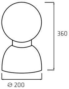 Helios 306-WLG223 - Lampada tecnica LED per esterni WORK GLOBE 2 LED/23W/230V IP44
