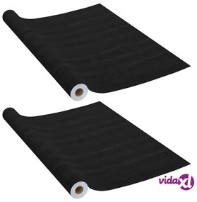 vidaXL Pellicola Autoadesiva Porte 2 pz Legno Naturale 210x90 cm PVC