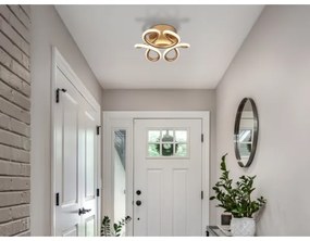 Globo 67386-24CH - Lampada LED da soffitto MELISAND 24W/230V Ø 26 cm oro