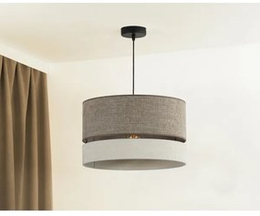Duolla - Lampadario a sospensione con filo DOUBLE 1xE27/15W/230V diametro 40 cm marrone/grigio