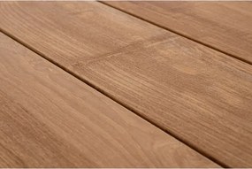 Tavolo Da Esterno In Alluminio Piano In Teak Allungabile 110x253/384 Cm Cameron Antracite Bizzotto