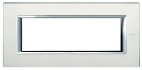 Placca 6 moduli serie Axolute  BTICINO bianco specchio