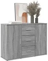 Credenza Grigio Sonoma 90,5x29,5x65 cm in Truciolato 849879