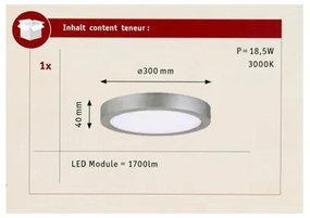 Paulmann 70655 - LED/17W Plafoniera LUNAR 230V