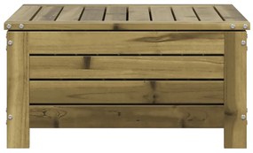 Poggiapiedi da giardino con cuscino in legno impregnato di pino