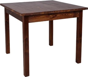 Tavolo 90x90 cm in legno massello abete noce per taverna osteria e ristorante