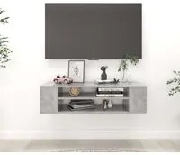 Mobile Porta TV Sospeso Grigio Cemento 100x30x26,5cm Truciolato 806233