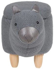 Pouf in tessuto grigio ALPACA Beliani