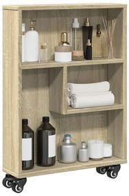 Carrello Stretto Rovere Sonoma 48x13x68 Cm İn Truciolato /