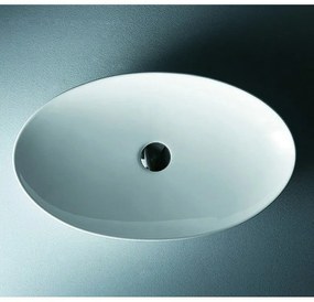 Kamalu - lavabo ovale 60cm ceramica slim modello litos-0016