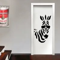 ZEBRA - Adesivo murale wall sticker in vinile 55x95 cm Colore: nero