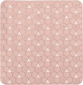 Tappeto bagno antiscivolo rosa 54x54 cm Maya