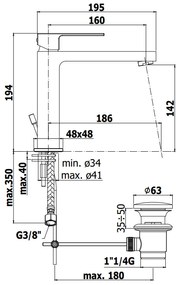 Paffoni Elle El074kcr Miscelatore Lavabo monocomando Con Scarico Click Clak Cromo