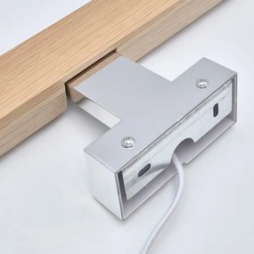 Brilagi-Illuminazione a LED per specchi da bagno WOODY MIRROR LED/8W/230V IP44 quercia/cromo