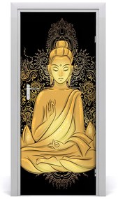 Adesivo per porta Buddha e Mandala 75x205 cm